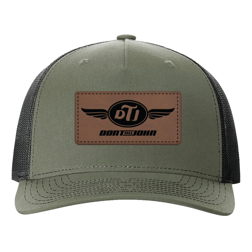 Don't Tell John Leather Patch Cap