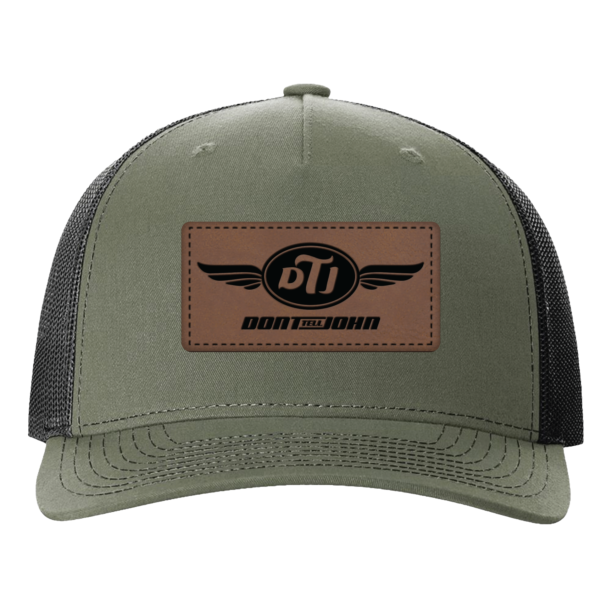 Don't Tell John Leather Patch Cap