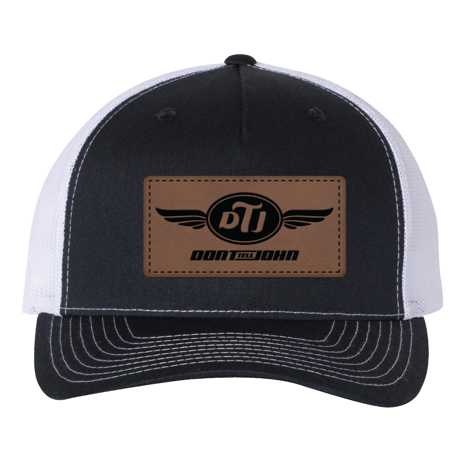Don't Tell John Leather Patch Cap